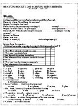 Đề ôn tập học kỳ I môn Tiếng Anh Lớp 6 (Thí điểm) - Năm học 2016-2017